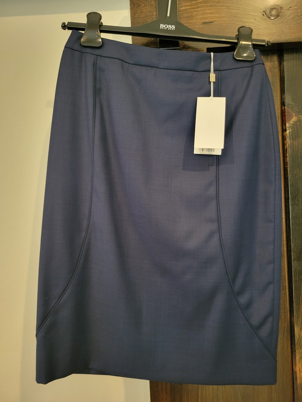 NWT BOSS Navy Structured Pencil Skirt